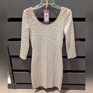 Chelsea & Violet Elegant Cream Textured Dress